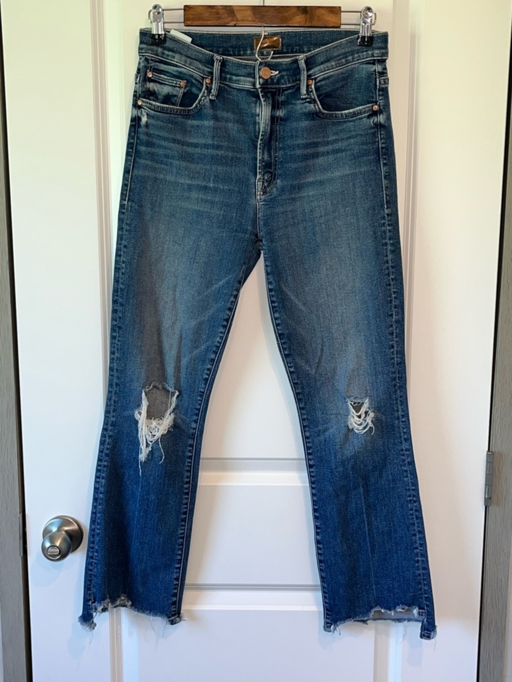 Mother Jeans Women The Insider Crop Step Chew Dancing On Coals Size 28 Boho